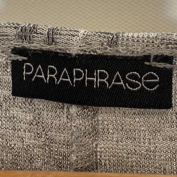 Paraphrase Woman Gray Silver Short Sleeve Top Blouse Size 1X - Picture 3 of 4